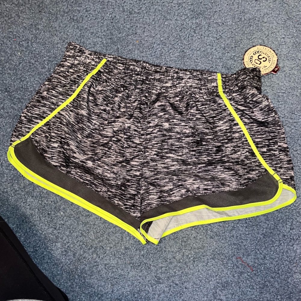 SO Grey and green workout shorts- size Medium- **NEVER WORN**